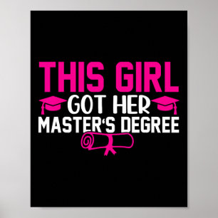 Poster Essa Garota Tem Seu Mestrado De Graduação Mestre
