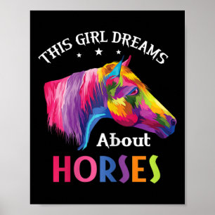 Poster Essa Menina Sonha Com Cavalos Cavalos Andando De C