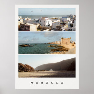 Poster Essaouira & Legzira, Colagem de Viagem no Marrocos