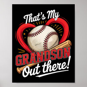 Poster Esse É Meu Avô Lá Fora Baseball Avó Baseb