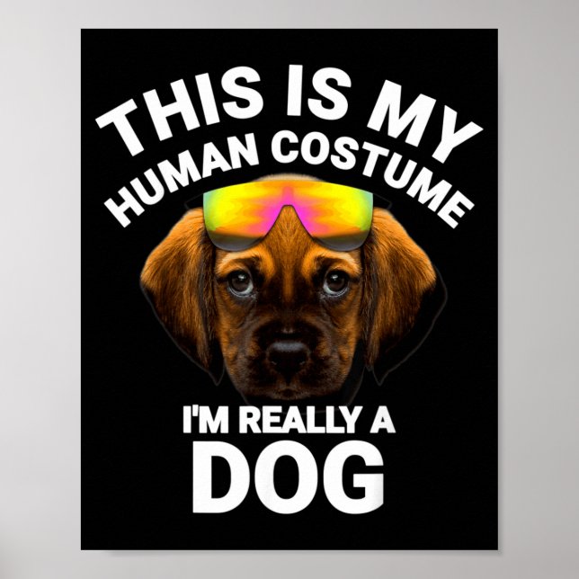 Poster Esse É Meu Disfarce De Humano Eu Sou Um Cachorro E (Frente)