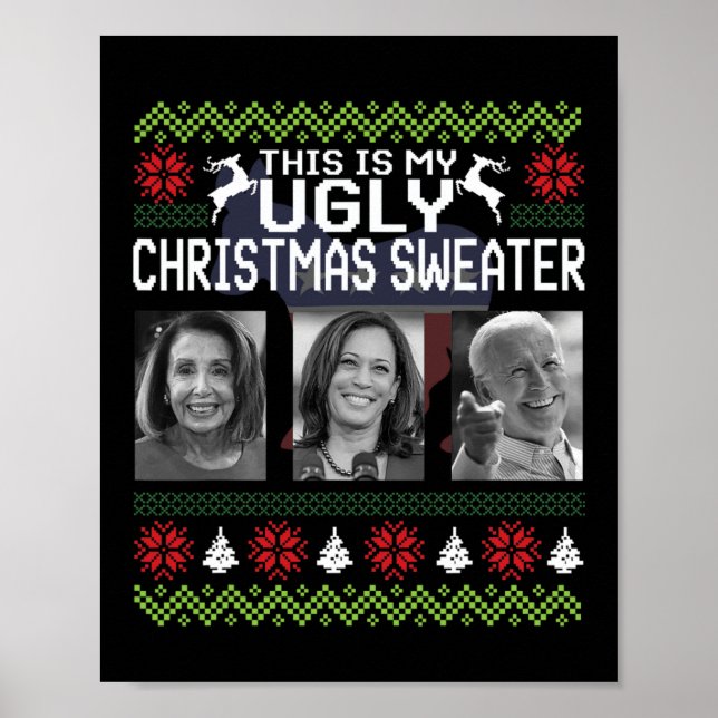 Poster Esse é um doce de Natal feio Joe Biden Harris (Frente)