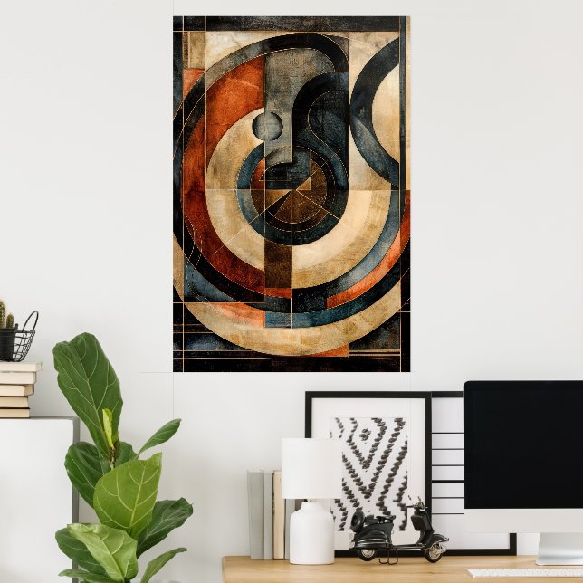 Poster Essência Abstrata (Escritório em casa)