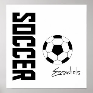 Pôster Essenciais de Futebol (preto)