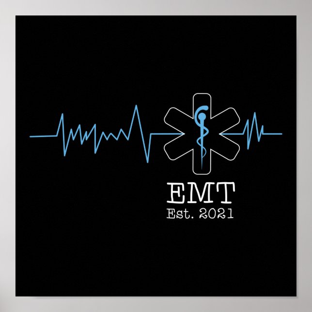 Poster Est Emt De Emergência EMS. 2021 Graduação de Estud (Frente)