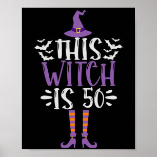 Poster Esta Bruxa é o 50º aniversário engraçado do Dia da