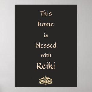 Pôster Esta casa é abençoada com Reiki