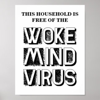 Poster Esta Casa está livre do vírus da mente trabalhador