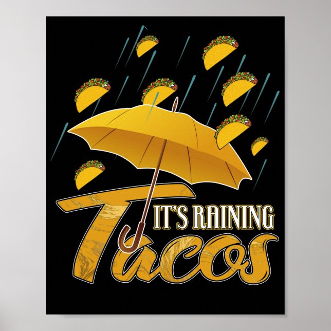 Poster Está chovendo tacos (Frente)
