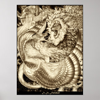 Poster ESTÁ CONSUMADO - Leão de Judá Vs. Serpente Alada