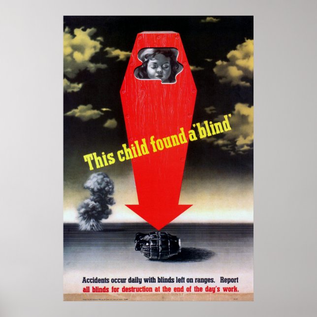 Pôster Esta criança encontrou um cego (Frente)