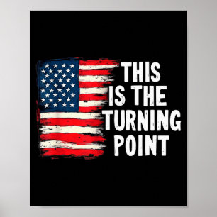 Poster Esta É A Camiseta Do Ponto De Inflexão Usa Bandeir