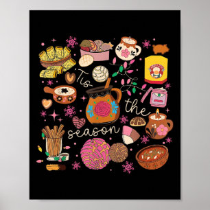 Poster Esta É A Época Da Comida Do Natal Mexicano Pan Dul
