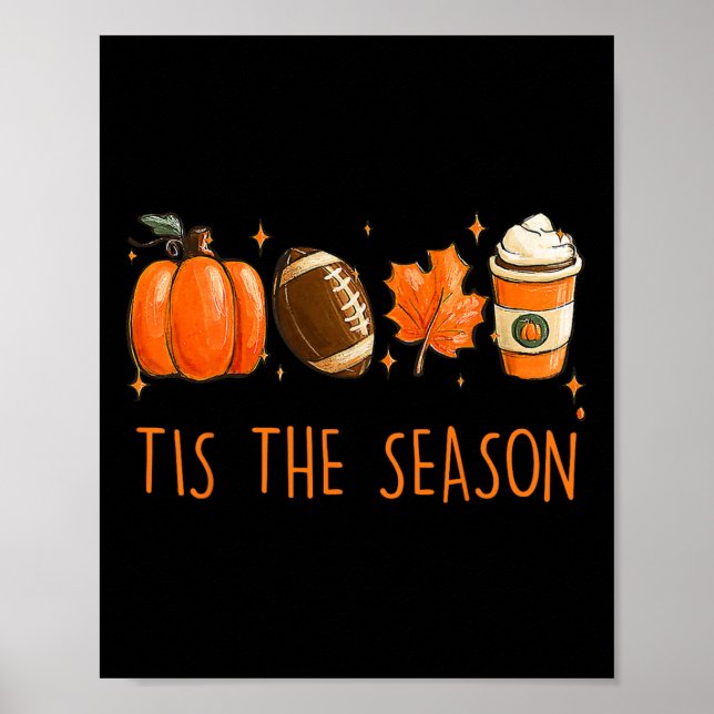 Poster Esta É A Época Da Queda Do Outono Pumpkin Coffee L (Frente)