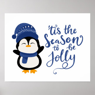 Poster Esta É A Época De Ser Jolly, Pinguim De Natal