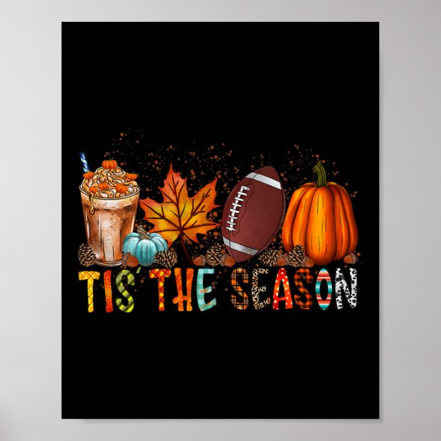Poster Esta É A Época Pumpkin E O Hallowee De Futebol De  (Frente)