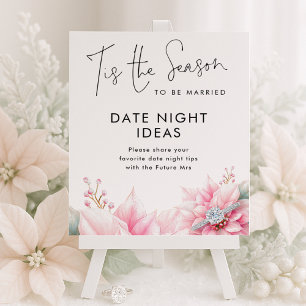 Poster Esta é a estação "Date Night Ideas Chá de panela"