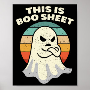 Poster Esta É A Folha De Boo Ghost Retro Halloween Costum