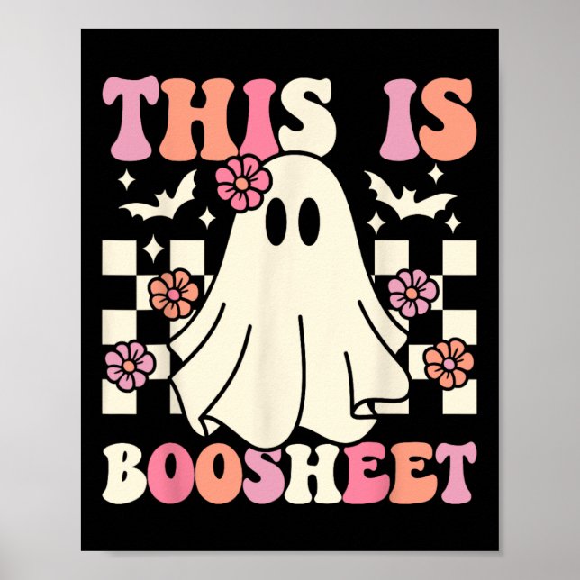 Poster Esta É A Folha De Boo Halloween Ghost Costume Retr (Frente)