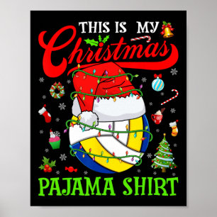 Poster Esta É A Minha Árvore De Voleibol Do Pajama L