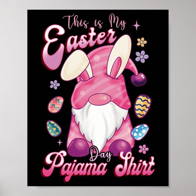 Poster Esta É A Minha Páscoa Do Dia Da Páscoa Do Pajama P (Frente)