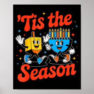 Poster Esta É A Temporada Feliz Hanukkah Judaico Divertid