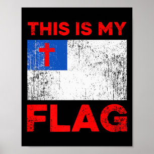 Poster Esta É Minha Bandeira - Cruz de Jesus Cristão Prem