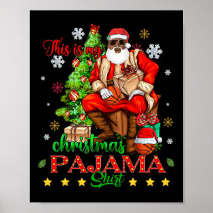 Poster Esta é Minha Camisa de Natal Preta Afro-Americana