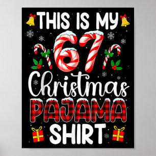 Poster Esta É Minha Camisa de Pijama de Natal 67 Engraçad