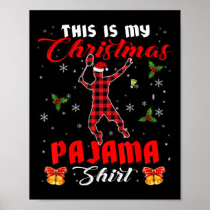 Poster Esta é Minha Camisa de Pijama de Natal Plaid do Pa
