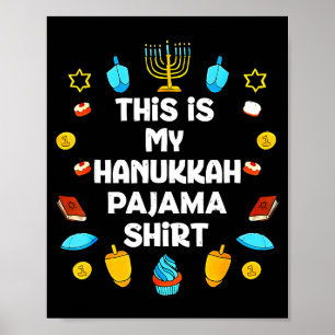 Poster Esta é Minha Camisa de Pijama do Hanukkah Chanukah