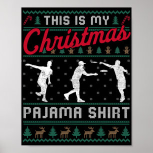 Poster Esta É Minha Camisa Feia de Natal de Golfe de Disc
