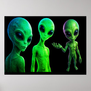 Poster Esta É Minha Família Amigável De Extraterrestres P