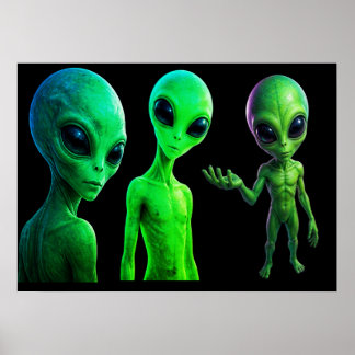 Poster Esta É Minha Família Amigável De Extraterrestres P