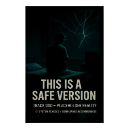 Pôster Esta é uma versão segura - Espaço reservado para o