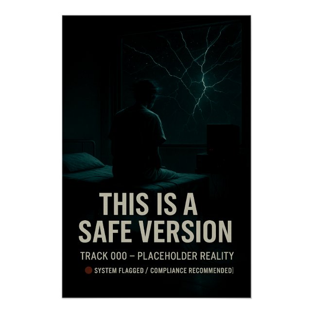 Pôster Esta é uma versão segura - Espaço reservado para o (Frente)