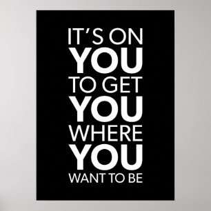 Poster Está em você, Motivação do Hustle Grind de Sucesso