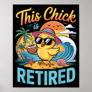 Poster Esta Galinha está Aposentada Piada Aposentadoria P