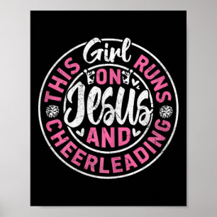 Poster Esta Garota Corre Com Jesus E Cheerleading - Cheer