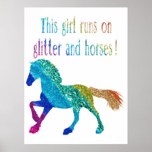 Poster Esta garota corre com relíquia e cavalos