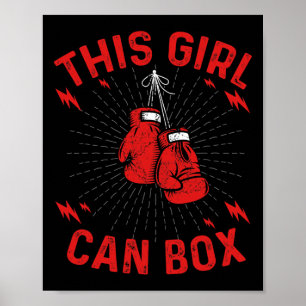 Poster Esta Garota Pode Boxear, Design Vintage de Boxeado