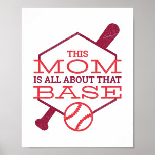 Poster Esta MÃE É Sobre A Mãe De Beisebol Divertida.