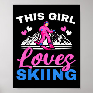 Poster Esta Menina Adora Esquiar Esquiar Esqui Esportes d