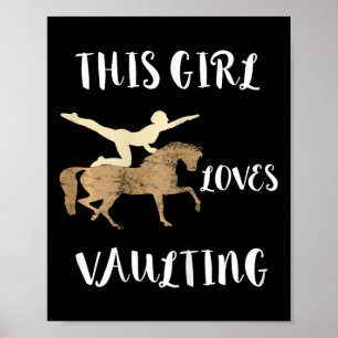 Poster Esta Menina Adora Vulting Horseback Hors Equestres