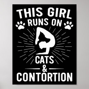 Poster Esta Menina Funciona Com Gatos E Yoga De Contorção