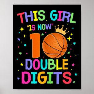 Poster Esta Menina Tem 10 Dígitos Duplos 10º Aniversário