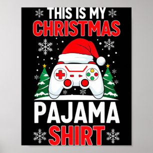 Poster Esta Minha Camisa de Pijama de Natal Jogos de Nata