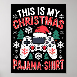 Poster Esta Minha Camisa de Pijama de Natal Jogos de Nata