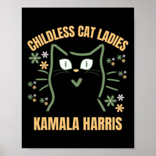 Poster Esta Mulher De Gato Sem Crianças Apoia O President