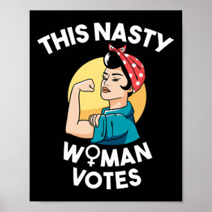 Poster Esta Mulher Detestável Vota Feminista Em Biden E H